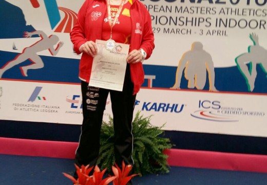 Ánxeles Rodríguez, medalla de prata no XI European Athletics Championships Indoor